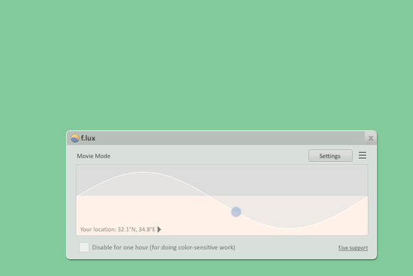 f.lux 3.91 screenshot