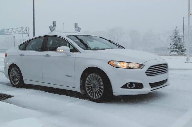 Ford Takes Its Autonomous Car For A Drive In Snow